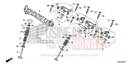 CAMSHAFT/VALVE (REAR) VFR1200FF de 2015